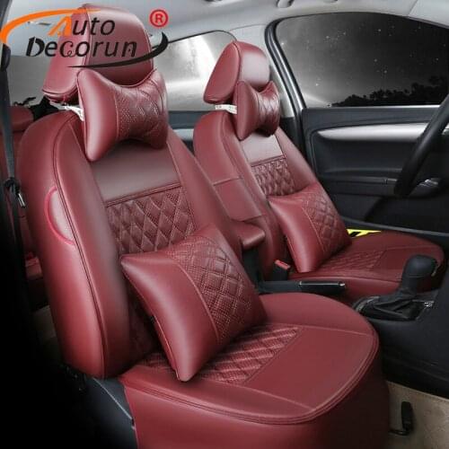 AutoDecorun Custom cover seats for Volkswagen Tiguan 2014 car seat covers PU leather seat cushion 60/40 split bench accessories