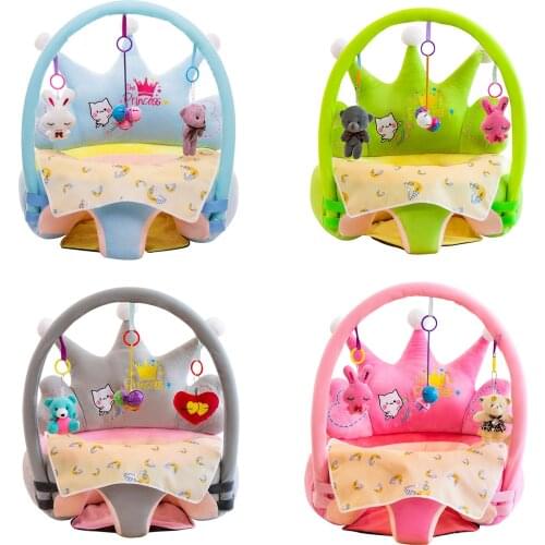 Baby Sofa cover Crown Cartoon Infant Comfort School Seat cover Child Anti-Fall Waist Backrest Stool No Filling