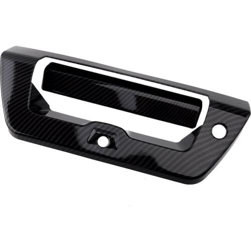 Black 2pcs/Set Carbon Fiber Print Tailgate Door Handle Bowl Decor Cover Trim fit for Ford F150 2015 2016 2017 2018 2019 2020