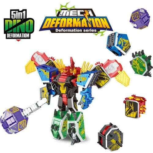 Deformation toy DIY building block childrens assembly dinosaur set cultivate practical ability Childrens birthday present