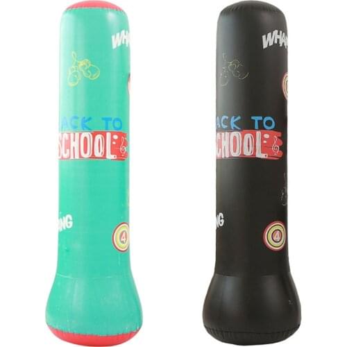 Unisex Children Tumbler Punching Bag Fitness Inflatable Kids Adult Sandbag Home Gym Fitness Boxing Fight Training Gloves