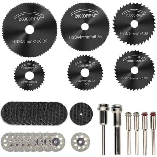 32pcs Circular Saw Blades Wood Cutting Disc Woodworking Diamond Metal Dremel Drill Rotary Cutting Tool Power Tools Accessories