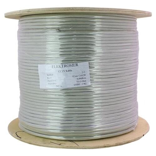 CABLE CAMERA CCTV 2 + 1 2X0.50MM 500 METERS POWERMASTER