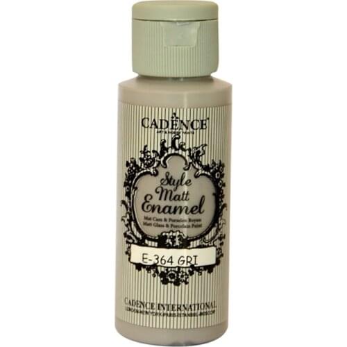 Cadence Style Mat Enamel Glass Paint 364-Gri 59ml (Porcelain-Greenhouse