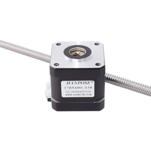 17HS4401 42mm Through Screw Stepper Motor Shaft Tr8*8mm Nema17 1.68A Linear Stepping Motor With 200mm Screw