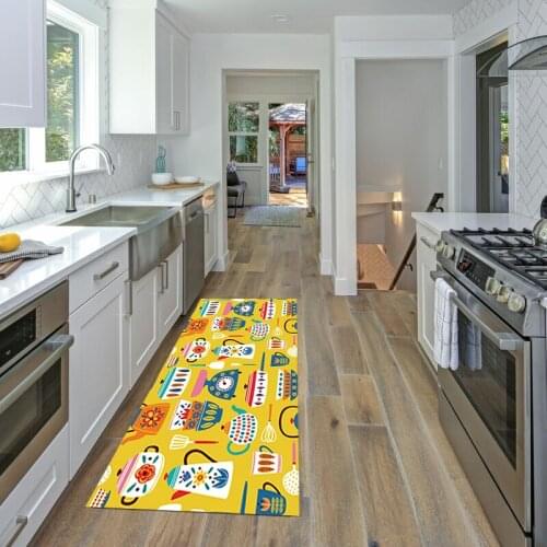 Cartoon Kitchen Carpet Floor Mat Anti-slip Kitchen Mat Doormat Carpet For Living Room Wrinkle-Resistant Kitchen Rug Home Decor