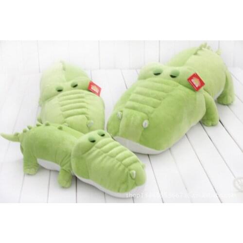 Filling toy lovely cartoon green crocodile plush toy soft throw pillow , birthday gift w5387