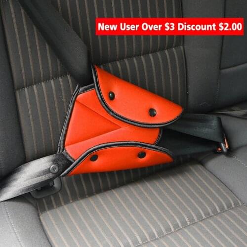 Baby Car Safe Seat Belt Cover Soft Adjustable Triangle Safety Seat Belt Pad Clips Protection for Child Neck Protection Belts