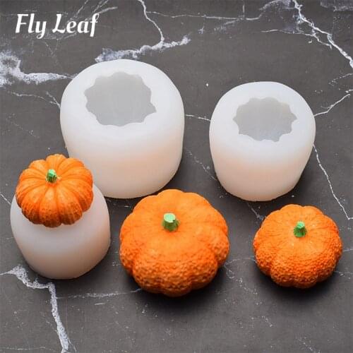 2021 New 3D Many kinds Pumpkin Silicone Mold Manual DIY Old Pumpkin Shape Cake Decoration Aromatherapy ornaments Silicone Tool