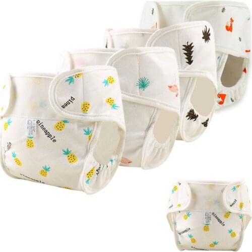 New Baby Cotton Nappies Reusable Washable Cloth Diapers Nappy Cover Waterproof Newborn Baby Traning Panties Pocket