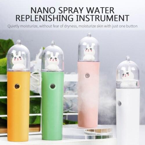 Portable Hydrating Sprayer Facial Nebulizer Cooling In Summer USB Mini Spray Beauty Instrument Moisturizing Skin Care Tool TSLM1