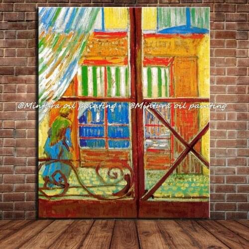 Look From The Window Pork Butchers Shop Of Vincent Van Gogh Handpainted Reproduction Oil Painting On Canvas For Home Decoration