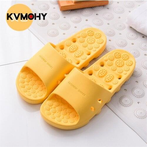 New Men Shoes Unisex Flat Home Slippers Soft Anti-skid Design Stylish Indoor Bathroom Slipper Beach Sandals Flower Massage