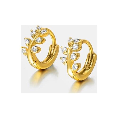 24K Gold Stud Earrings for Women Simple Five-pointed Star Earrings for Wedding Engagement Gifts Fine Jewelry kolczyki damskie