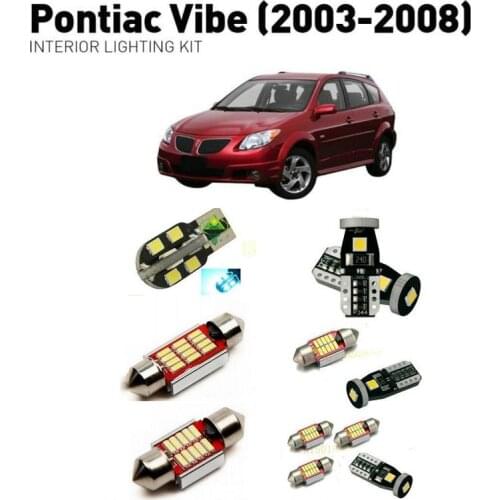 Led interior lights For pontiac vibe 2003-2008 11pc Led Lights For Cars lighting kit automotive bulbs Canbus