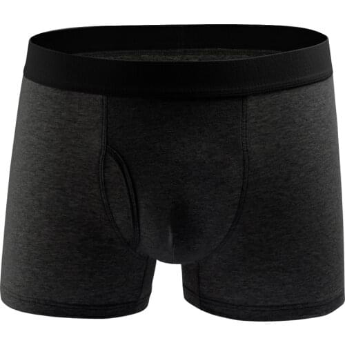 Men Panties Men Boxer Underwear Shorts Open Hole Cotton Underpants Pure Men Shorts Underwear Boxer Shorts Cotton Solid Cuecas