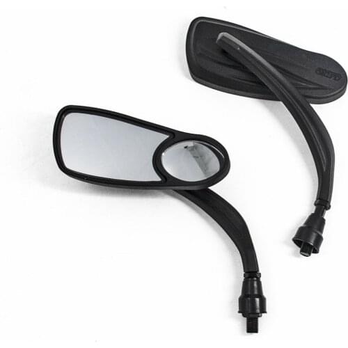Universal retro prince motorcycle custom wide angle and wide field of view rearview mirror 10mm with auxiliary small mirror