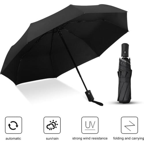 Windproof Sun protection Automatic Folding Umbrella Female Eight/Ten Bone Luxury Business Umbrellas Men Rain Women Gift Parasol