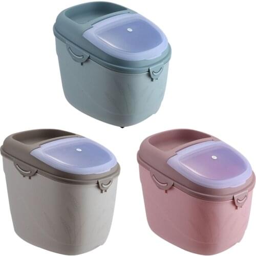 Large Capacity Kitchen Food Pantry Storage Rice Container Box with Lid for Flour Grains Moisture-proof
