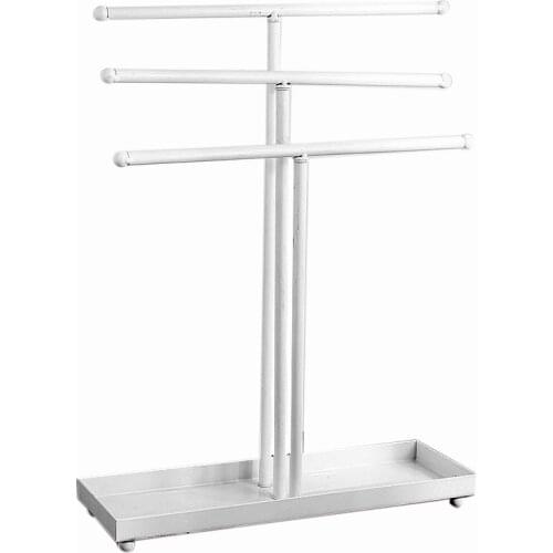 Jewelry 3 Layers Desktop Display Manager 3 Pole Metal Tree Adjustable Earring Necklace Bracelet Storage Rack