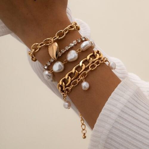 Pearl Bracelet Charms Women Jewelry Pulseras Mujer Sieraden Chain Lgbt Accessories Matching Bracelets for Girls Schmuck
