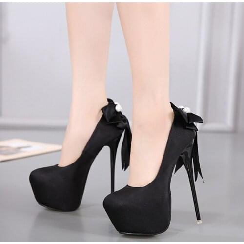 Rhinestone platform heels Sexy 16cm Super High Heels Women Pumps High Platform Shoes Woman Elegant Party Wedding Shoes Female