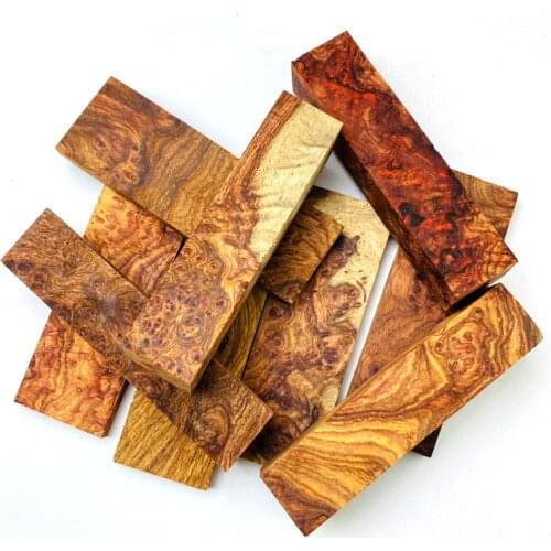 Vietnam Huanghauli yellow pear Wood Knife Handle Patch Tumor Scar Burl Flower Pear Knife Handle Material DIY- 1pcs