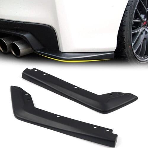 Car Accessories for Subaru WRX STi 2015-2019 ABS Black Rear Bumper Splitter Lip Spat Guard Protector Trim 2pcs