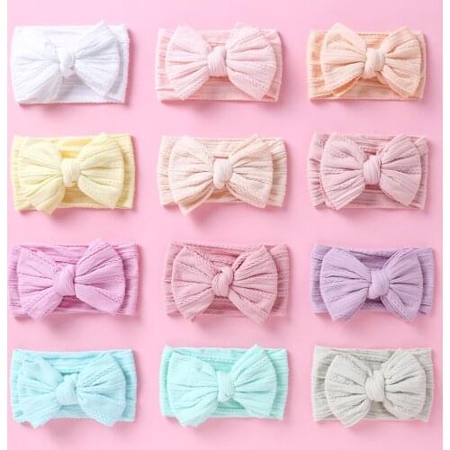 2020 Bowknot Baby Headband Elastic Turban Hairband Bows kids Baby Girl Headbands Hair bands for Baby Girls Hairband Hair accesso