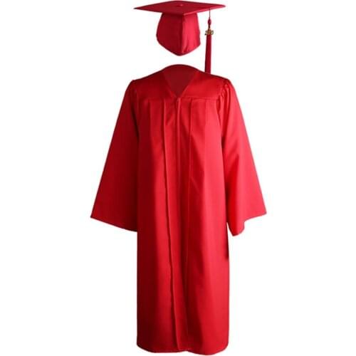 2020 Adult Zip Closure University Academic Graduation Gown Robe Mortarboard Cap