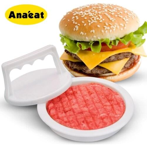 ANAEAT 1pc Food Grade Plastic Burger Meat Press Tool Meat Patty Machine Meat Burger Machine Mould