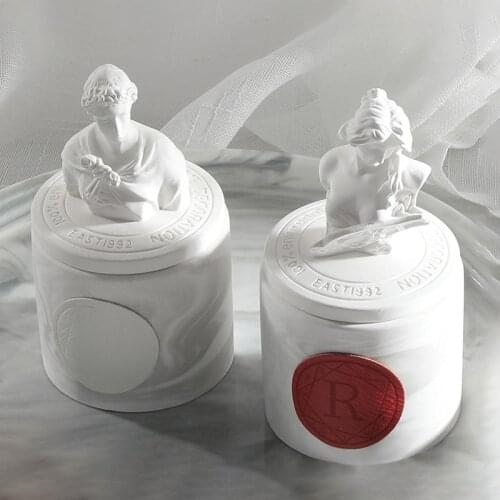 Statue Scented Candles Home Purify Air Deodorize Candle Cup Soy Wax Household Fragrance Candle Newlyweds Souvenirs Gifts Candle