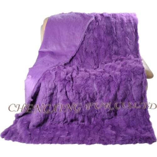 CX-D-94 2017 New Hot Selling Home Decorated Real Rabbit Fur Throw Blanket Carpet