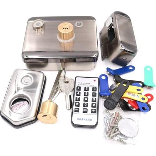 Intelligent Door Lock Electric Integrated Lock Double-sided Swipe Card and Unlock Double-head Lock