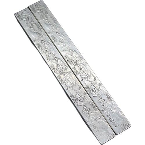 China folk old goods Tibet silver carving eight immortals silver paperweight