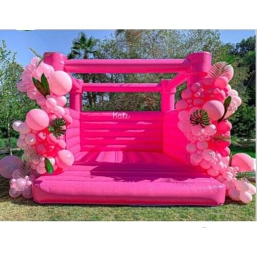 Commercial Or Residential Inflatable Bouncer White Jumping Bouncy Castle House Tent With Air blower For Party Wedding Event