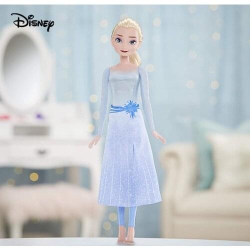 Disney Doll Frozen 2 Splash And Sparkle Elsa PVC Action Figure Dolls Original Princess Character Collectible Figure Models F0594