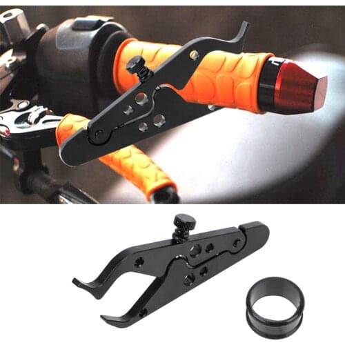LEEPEE 1PCS Aluminum Motorcycle Accessories With Rubber Ring Handlebar Motorcycle Throttle Lock Universal Cruise Control Clamp