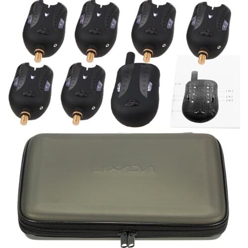 Lixada Wireless Digital Fishing Alarm Fishing Bite Alarms Fishing Receiver Sound Alert Led Alarm Indicator with Portable Case