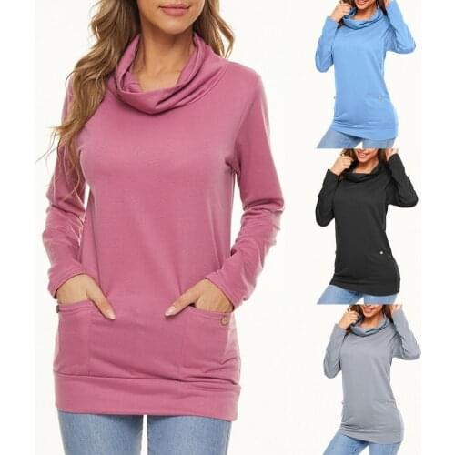 Autumn Winter Women Tops Long Sleeves Sweat Absorbent Stretchy Autumn Soft Casual Sweatshirt for Beauty Plus Size Tops Tees