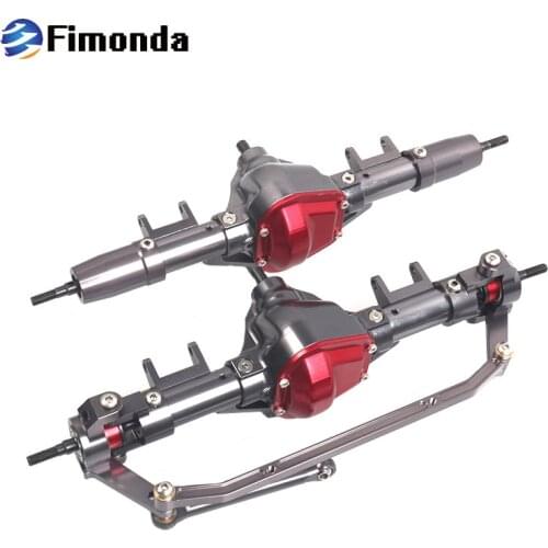 Fimonda RC Front And Rear Axle Alloy Straight Axle For 1/10 RC Crawler Car Axial SCX10 90046 90047 Upgrade Parts