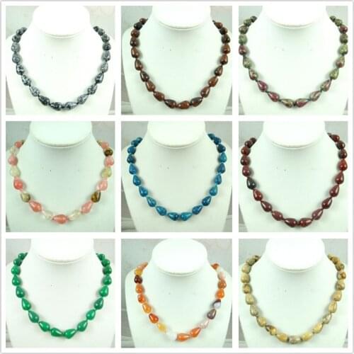 Natural stone Quartz Crystal Turquoises lapis Opal tiger eye Water droplets pendant for diy Jewelry making necklace Accessories