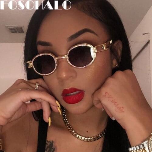 Colorful Small Round Rhinestone Sunglasses Women Steampunk Diamond Sunglasses Classic Eyeglasses Men Clear Lens Vintage Shades