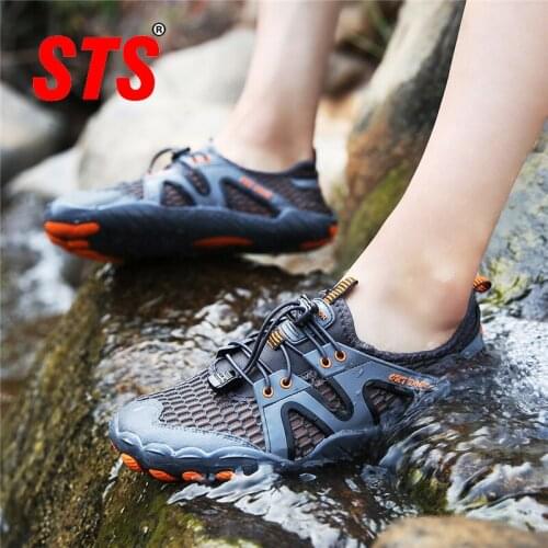 STS Sports Breathable Slip On Mesh Shoes Casual Shoes Loafers For Men Swimming wading shoes Beach shoes women outdoor shoes