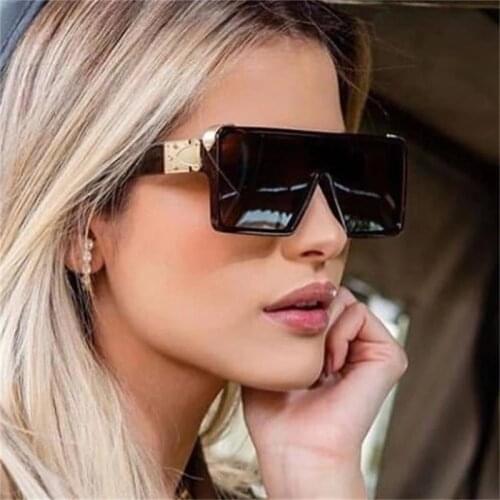 HKNA Luxury Brand Square Sunglasses women 2021 Vintage Oversized Sunglasses Women Luxury Shades for Women Lentes De Sol Mujer