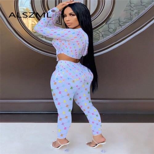 White Hooded Special Design Long Sleeve Crop Top And Pants 2 Pieces Set High Street Chic Lady Tracksuits