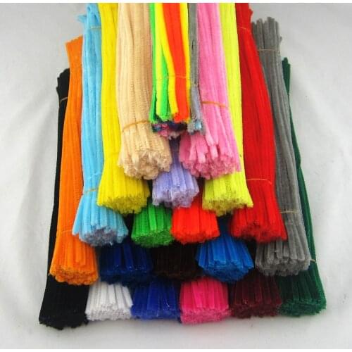 1bag (100pcs) Multicolour Chenille Stems Pipe Cleaners Handmade Diy Art &Craft Material kids Creativity handicraft toys