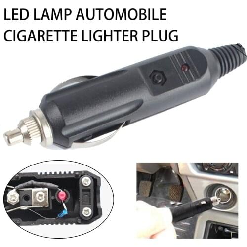 10A Black Male Cigarette Lighter Socket Converter Plug Plastic And Metal 12V 24V Car Accessories