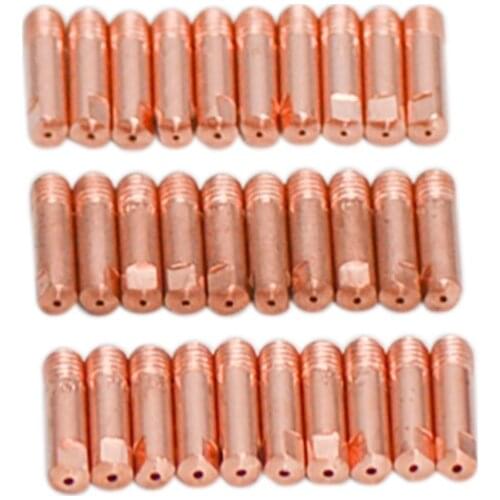10Pcs/Pack Conductive Nozzle 0.8mm MB-15AK MIG/MAG M6 Welding Weld Torch Contact Tips Holder Gas Nozzle Part Tool Set