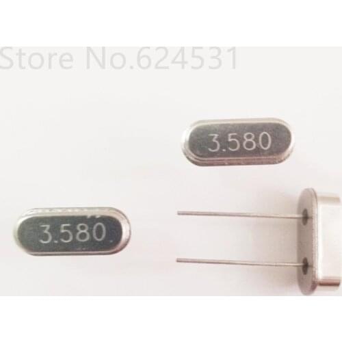 10pcs Inline passive crystal 3.58M 3.580MHZ 49S 3.58MHZ HC-49S DIP2P genuine